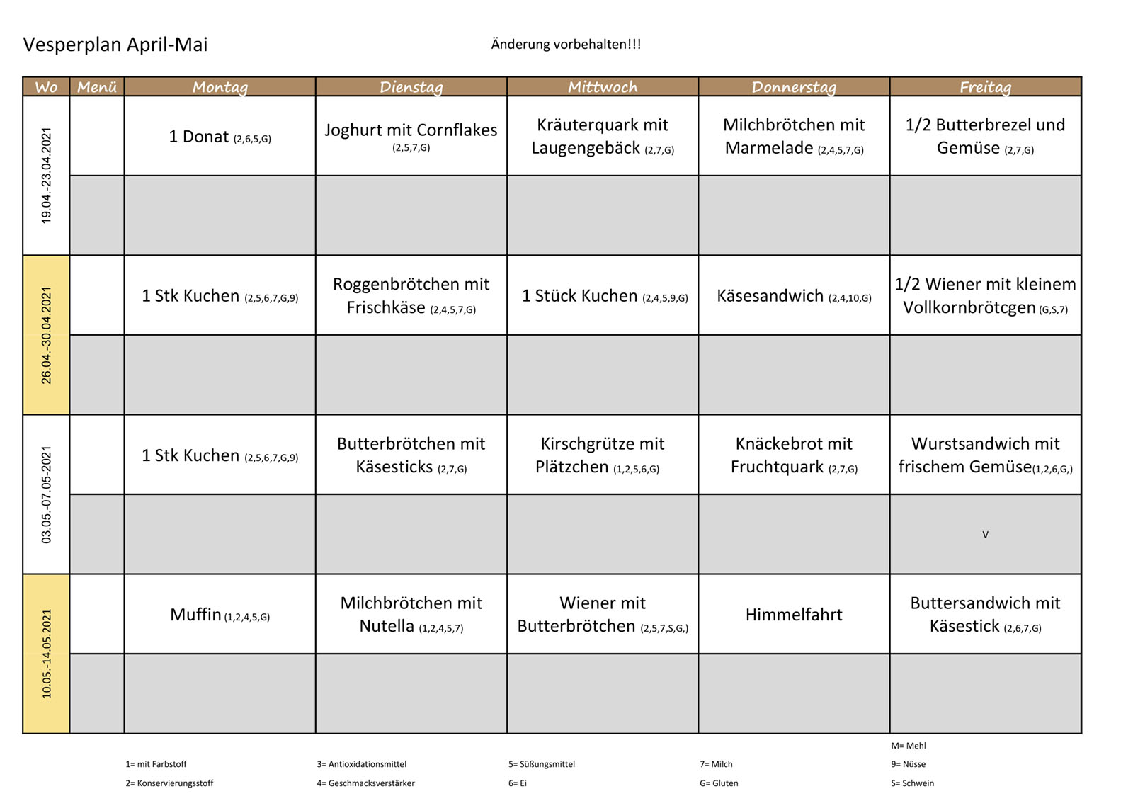 Vesperplan April